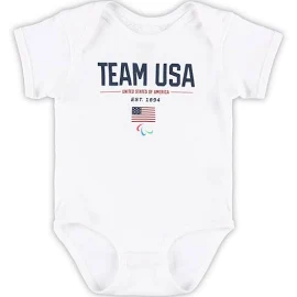 Infant White U.S. Paralympics Size Up Bodysuit, Size: 24 Months