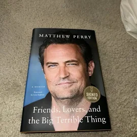 Bestseller Matthew Perry Friends And Lovers Signed Book - Books | Color: Blue