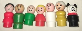 Vintage Fisher Price Little People Family Lot Mom Dad Boy Girl Doctor