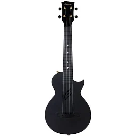 Enya Concert Nova U Black Carbon Fiber Ukulele - with Free Ukulele Lessons, Case, Strap, Capo and Spare Strings.