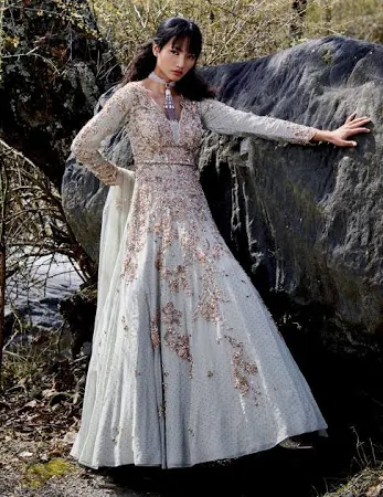 Paulina Chiffon Kamdani Kalidar Set