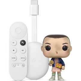 Chromecast with Google TV (4K) Streaming Media Player - with Funko Pop! TV Stranger Things Eleven with Eggos