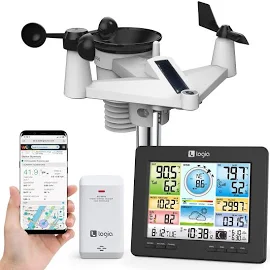 Logia 7-in-1 Indoor/Outdoor Wi-Fi Weather Station and Solar Panel