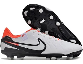 Nike Tiempo Legend 10 Academy MG Ready - WhiteBlackBright Crimson