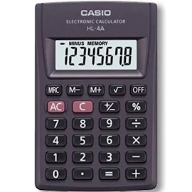 Casio Hl-4a-w Portable Type Calculator with 8-Digit Extra Big Display