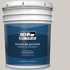 5 gal. Home Decorators Collection #HDC-NT-20 Cotton Grey Extra Durable Satin Enamel Interior Paint & Primer