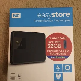 Western Digital WD Portable Hard Drive 4TB - New Electronics