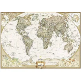 World Executive, Enlarged &, Laminated: Wall Maps World