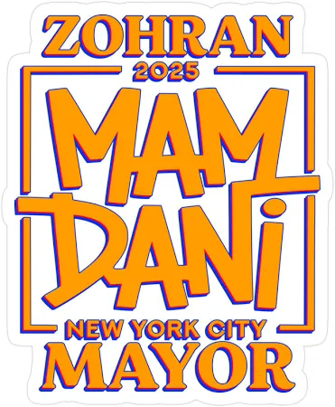 Nyc Mayor Zohran Mamdani 2025 Election Winner Vote Sticker