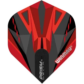 Winmau Prism Delta Dart Flights - Standard Black and Red