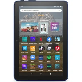 Certified Refurbished Amazon Fire HD 8 Tablet, 8” HD Display, 32 GB, 30% Faster Processor, Designed for Portable Entertainment, (2022 Release), Denim