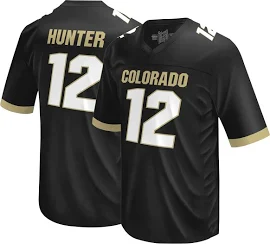 Retro Brand Men's Colorado Buffaloes Travis Hunter #12 Black Replica Football Jersey, XXL