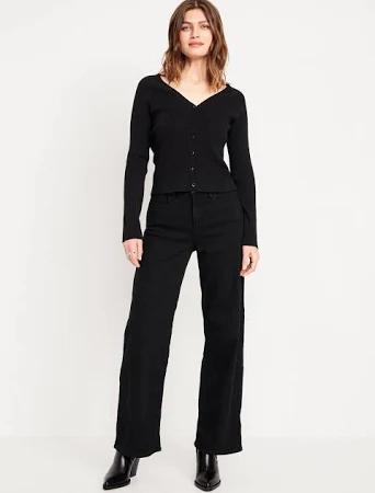 Old Navy Women's High-Waisted Wide-Leg Jeans