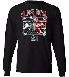 2023 Super Bowl 57 Lvii T Shirt Philadelphia Eagles Vs. Kansas City