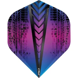 Red Dragon Hardcore Radical Rainbow Extra Thick Standard Dart Flights - 4 Sets per Pack (12 Dart Flights in Total)