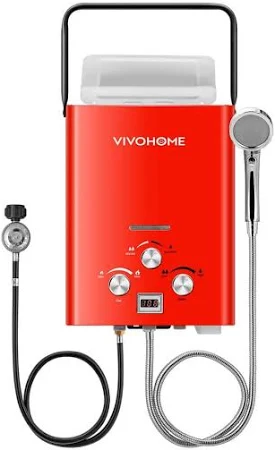 VIVOHOME Outdoor Portable 1.6GPM 6L Propane Gas Tankless Water Heater